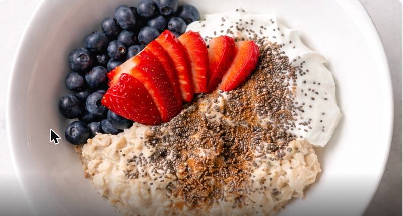 Berry Cream Protein Oats